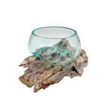 Liqva - teak wood with glass bowl, Ø: approx. 16...