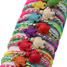 Armband bunte Schildkröte, mit 50 Armbändern