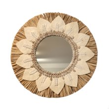 Wand-Spiegel   Ø 50cm Boho Style