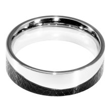 Edelstahlring, 6 mm breit, U: 65 mm