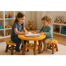 Childrens stool happy laughing