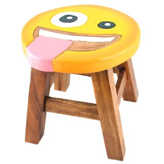 Childrens stool happy tongue idiot