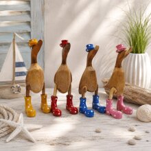 Enten mit Stiefel 4-fach sortiert 25 cm