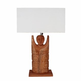 Lampe Teakholz Figur