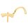 Nosestud, PVD goldfarben, 0,8 x 9 mm