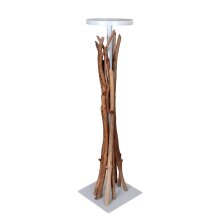 Flower stand teak with glas