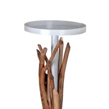Flower stand teak with glas