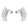 Ohrstecker Paar 925 Silber m. Glitzer, 11 x 5 mm