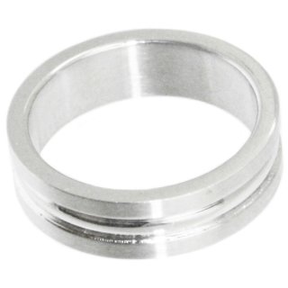 Edelstahlring, 6 mm breit, U: 71 mm