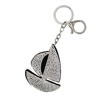 Keychain sailing boat - black