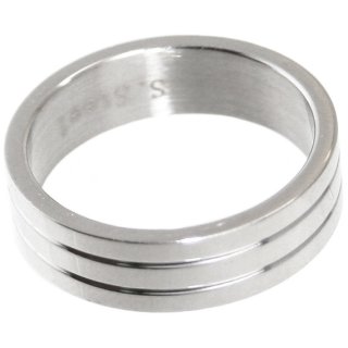 Edelstahlring, 6 mm breit, U: 67 mm