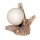Lampe mit Ball auf Teakholz