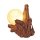 Lampe mit Ball auf Teakholz
