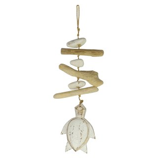 wind chimes "turtle", white, ca. 35 - 40 cm