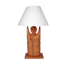 Lamp teak wood figure