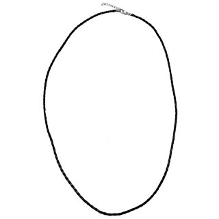 Halsband Leder geflochten 72 cm, black