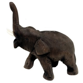 Elephant, teak wood,
