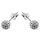 Ohrstecker Paar, Silber,  Kristall - Ø 5 mm