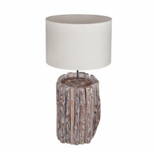 Lampe Teakholz "white wash"