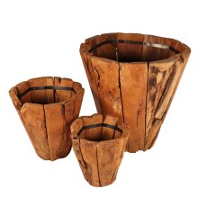 3er Set Blumentöpfe "Round"