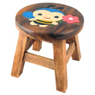 Childrens stool blue bee