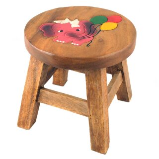 Childrens stool pink elephant girl