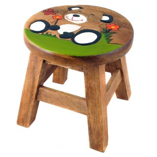 Childrens Stool Bear with Flower