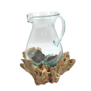 Jug on teak wood