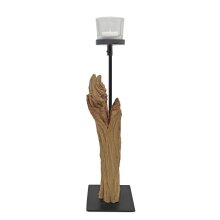 Kerzenhalter Teakwurzel auf Ständer 40 cm