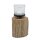 tealight holder on teak wood 15 cm