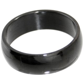 Edelstahlring, schwarz, 6 mm breit, in zehn Größen