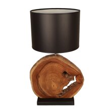 Lampe Teakholzscheibe