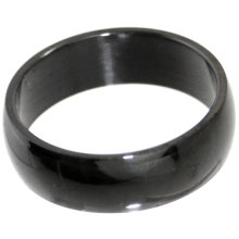 Edelstahlring, schwarz, 6 mm breit, U: 53 mm