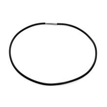 Halskette Gummi, Edelstahlverschluss Ø 2 mm,...