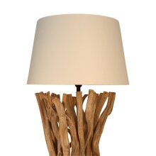 Lampe aus Lianen mit Lampenschirm Topfform