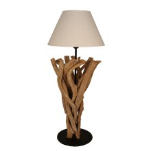 Lampe aus Lianen mit Schirm Dachform