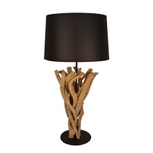 Lampe aus Lianen mit Schirm Topfform
