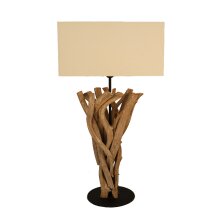 Lampe aus Lianen mit Schirm eckig