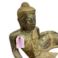 Buddha Figur liegend schwarz/gold