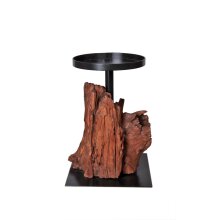 Deko-Ständer Teakholz mit Glas ca 55 cm hoch