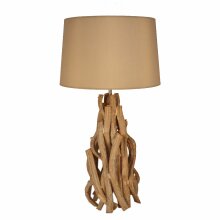 Tischlampe ST-184 mit Lampenschirm hellbraun Ø40
