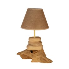 Lampe "3 Steine"mit Schirm Dachform