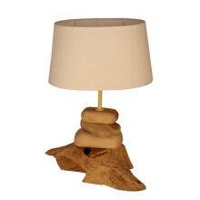 Lampe "3 Steine"mit Schirm oval