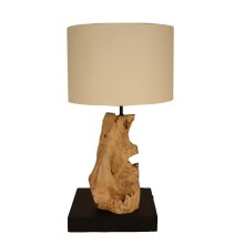 Lampe mit Schirm in Zylinderform