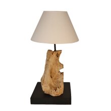 Lampe mit Schirm in Dachformform