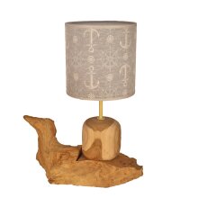 Lampe "3 Steine"mit Schirm Zylinderform