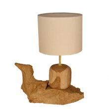 Lampe auf Wurzel mit Lampenschirm in Zylinderform