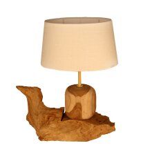 Lampe auf Wurzel mit Lampenschirm oval