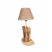 Lampe "Treibholzstamm" mit Lampenschirm in...