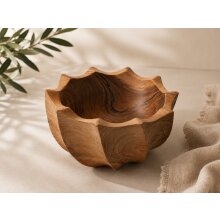 Schale Teakholz 15 cm Welle